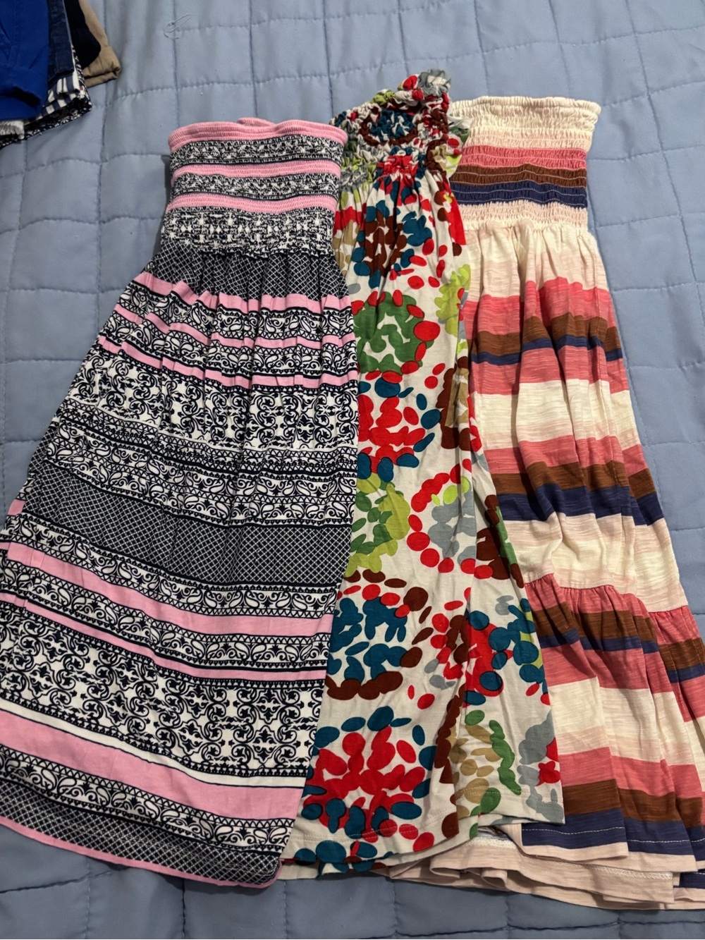 Bundle 3-summer Strapless dresses